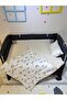 70x120 Baby Sleeping Set with Mosquito Net, Crescent and Star Pattern, 12 Pieces Compatible with Park Cribs (crib is not included) - 3