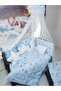 70x120 Baby Sleeping Set with Mosquito Net and Moon Pattern, 12 Pieces Compatible with Park Cribs (crib is not included)