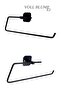 E2 Paper Towel Holder Metal Kitchen Bathroom Accessory Super Black Black - With Wire Adhesive Tape Screw - 3