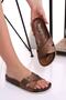 Pr 19055 Wooden Look Flexible Sole Daily Women's Slippers Home and Outdoor Slippers - 3