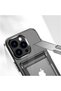 حافظة من السيليكون الفاخر الشفاف المتوافق مع هاتف Iphone 13 Pro مع فتحة بطاقة صلبة - 4