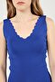 Women's Front Back V Ladder Neck Soft Textured Knitwear Blouse - 3