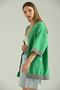 Women's Short Sleeve Embroidered Linen Kimono - 4