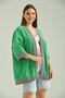 Women's Short Sleeve Embroidered Linen Kimono - 7