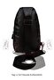 Unisex Black Leather Cross Strap Shoulder Waist Chest Bag with Headphone Outlet - 3