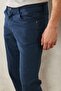 Men's Navy Blue 360 Degree Stretching in All Directions Comfortable Slim Fit Slim Fit Trousers - 4