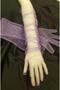 Diamond sparkling evening dress bridal gloves long lilac - 5