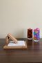 Decorative Gift Wooden Table Square Napkin Holder 1st Class Solid Beech Wood - 2