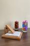 Decorative Gift Wooden Table Square Napkin Holder 1st Class Solid Beech Wood - 3