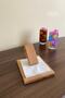 Decorative Gift Wooden Table Square Napkin Holder 1st Class Solid Beech Wood - 5