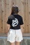 Siyah Crop T-shirt - 4