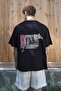 Siyah Oversize Erkek Tsort - 5