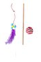 Pompom Daisy Figured Bell Cat Fishing Rod and Rope Wrap Cat Ball Pack of 2 - 2