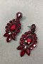 Burgundy Serlin Bridal Henna Crown and Earring Set – Bridal Accessory - 6