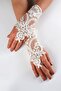White Lace Bridal Gloves for Brides – Magnet, Gift, Ornamental Accessory - 6