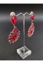 Burgundy Crystal Stone Henna Wedding Bridal Earring – Bijoux Earring – Bijoux Earring – Bijoux Earring - 2