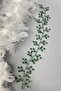 إكسسوار شعر تاج الزفاف المطرز باللون الأخضر - 2