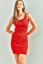 Women's Red Double Strap Dress 20223095 - 4
