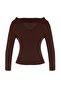 Brown Carmen Collar Knitwear Sweater Twoaw22Kz0993 - 7