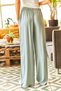 Women's Aqua Green Belted Woven Viscon Palazzo Trousers PNT-19000169 - 4