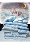 70x120 Baby Sleeping Set with Mosquito Net and Moon Pattern, 12 Pieces Compatible with Park Cribs (crib is not included) - 8