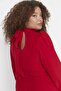Red Plus Size Unlined Long Sleeve A-Cut Mini Woven Dress Tbbaw23Ah00035 - 3