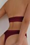 Kadın Bordo Seamless Tanga Sütyen Takım - 3