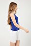 Women's Front Back V Ladder Neck Soft Textured Knitwear Blouse - 6
