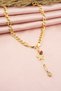 Women's Special Design Baguette Zircon Red Stone Princess Chain Necklace - 3