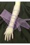 Diamond sparkling evening dress bridal gloves long lilac
