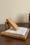 Decorative Gift Wooden Table Square Napkin Holder 1st Class Solid Beech Wood - 4