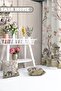 Cream Elephant And Roses Pattern 140 X 270 Cm Digital Printed Velvet Background Curtain (Single Wing) - 3