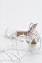 Cherilyn Stone Rope Laced White Patent Leather 10 cm Women's Classic Heeled Shoes - 5
