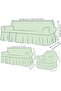 Dark Brown Color Wrinkled Sofa Cover Maxi Set 3+3+1+1 Flexible Sofa Seating Group Cover - 2