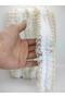 White Yellow Glitter Lace Ruffle Edge Ornament 1 Meter – Decorative Ribbon - 2