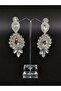 White Crystal Stone Henna Wedding Bridal Earring – Bijoux Earring – Bijoux Earring – Bijoux Earring - 5