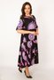 Women's Large Size Colorful Woven Viscose Fabric Collar Lace Up Layered Dress 65n33459 - 5