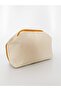 Women's Yellow Piping Canvas Linen Clutch Handbag