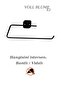 E2 Paper Towel Holder Metal Kitchen Bathroom Accessory Super Black Black - With Wire Adhesive Tape Screw - 2