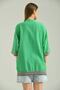 Women's Short Sleeve Embroidered Linen Kimono - 8