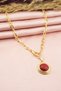 Women's Special Design Plastic Stone Colored Medallion Necklace
