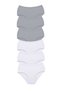 6 Pieces Tutku Women's High Waist Bato Thick Rubber Panties White (With Earphones as a Gift)