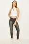Women's Smoked High Waist Skinny Pants - 2