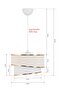 Wind Cake Single Pendant Lamp Chandelier and Gold Lampshade Set Kumbeige - 3