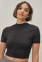 Women's Basic Sleeve Open Back Crop Tshirt 100% Cotton - 3