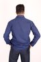 Men's Long Sleeve Navy Blue Classic Cut Shirt - 4