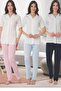 Effortt Women's Maternity Pajama Set Summer Short Sleeve Polka Dot Set 1042 - 2