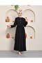 Boutique Gathered Buttoned Hijab Ayrobin Dress -01