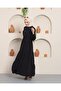 Boutique Gathered Buttoned Hijab Ayrobin Dress -01 - 3