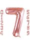 7 Number Seven Rose Gold Foil Balloon 32-34" Inc 82 Cm